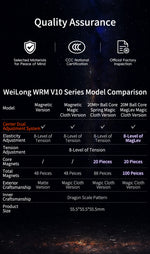 MoYu WRM V10 Series model summary table