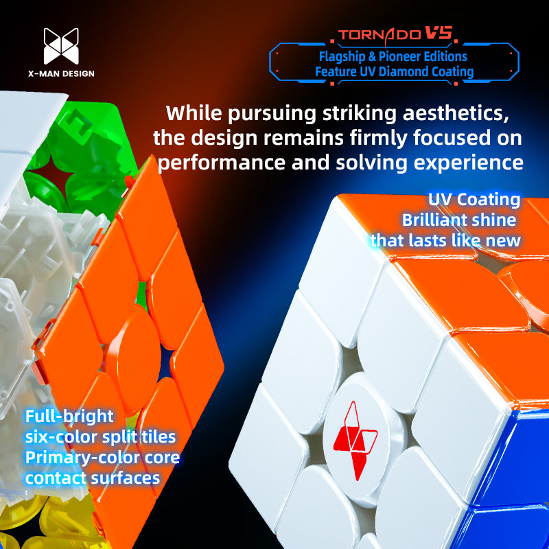 XMD Tornado V5 3x3 Speedcube UV Coated and colour shade