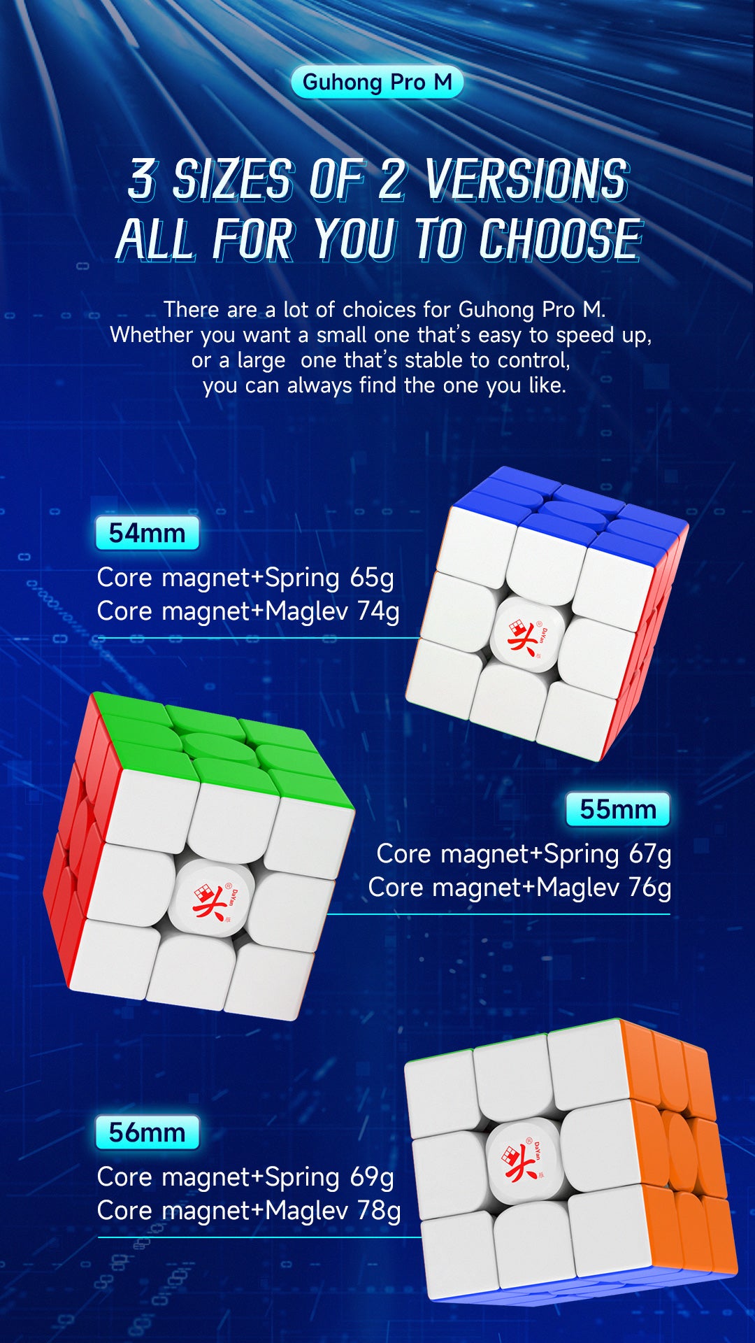 DaYan GuHong Pro M - Variation 54mm 55mm 56mm