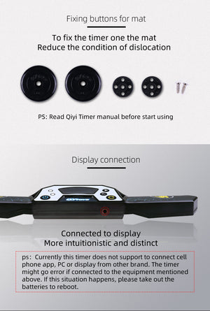 qiyi speedcube timer attachment button and port