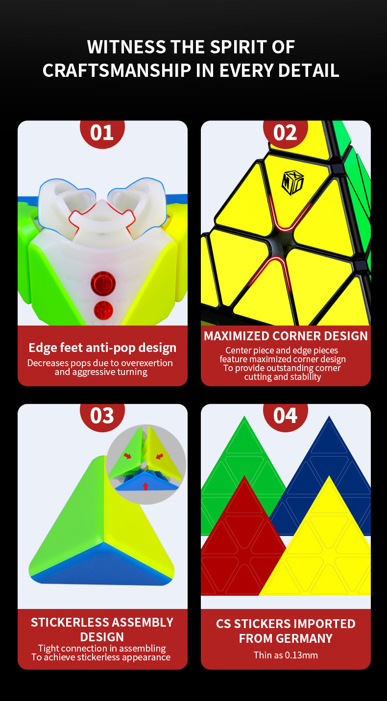 X-Man Bell Magnetic Pyraminx V2 - CuberSpace - Speedcube - Singapore