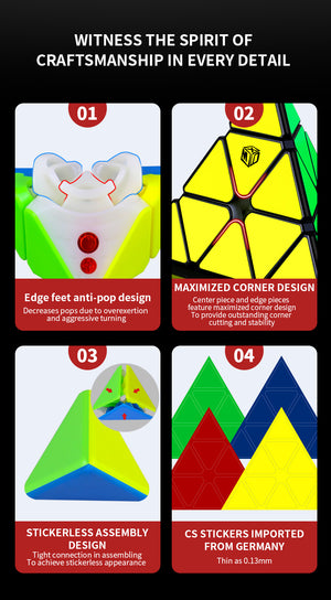 X-Man Bell Magnetic Pyraminx V2 - CuberSpace - Speedcube - Singapore