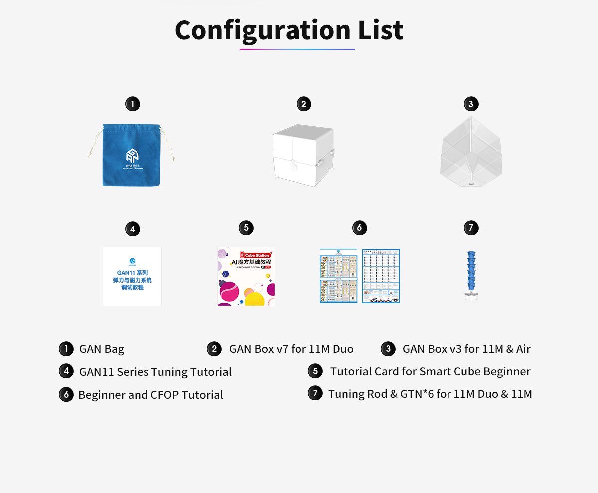 gan 11 air accessories list