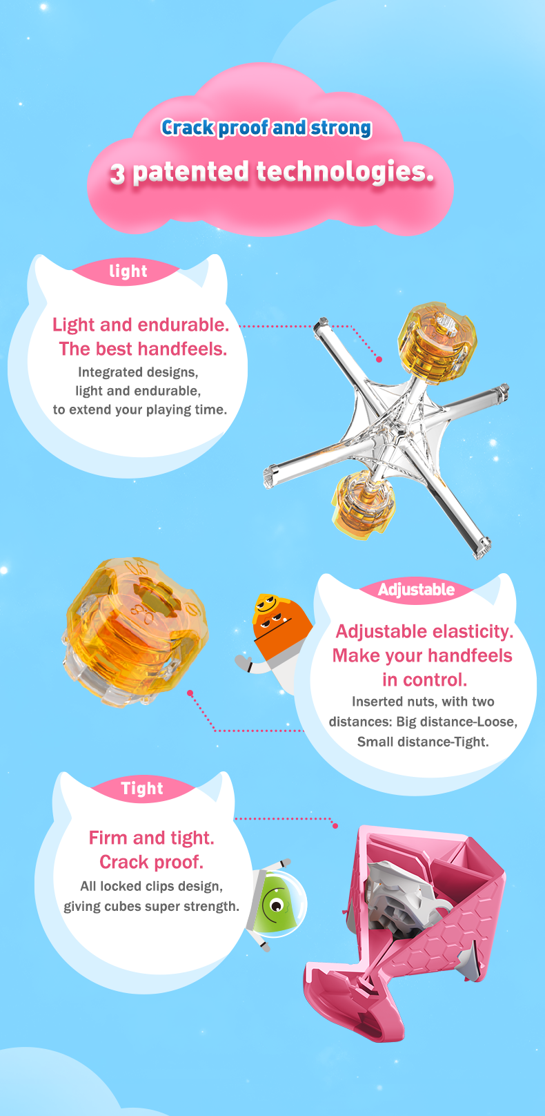 Monster GO 3x3 Cloud [Blue/Pink] - CuberSpace