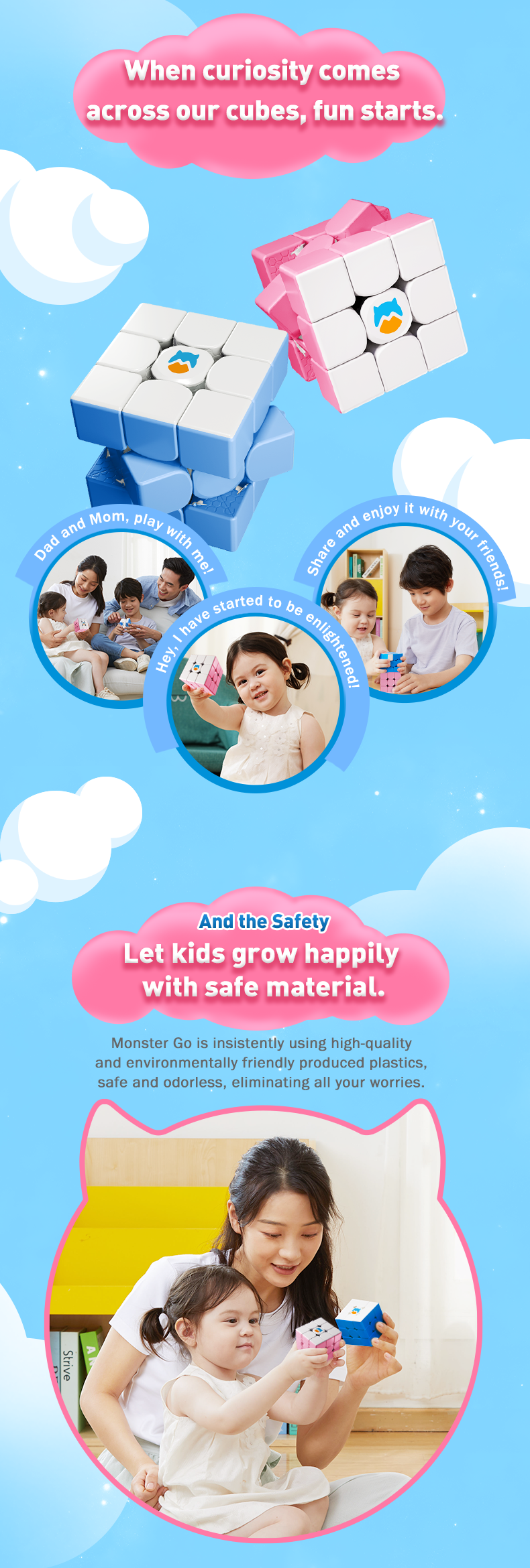 Monster GO 3x3 Cloud [Blue/Pink] - CuberSpace