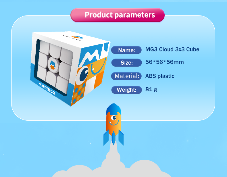 Monster GO 3x3 Cloud [Blue/Pink] - CuberSpace