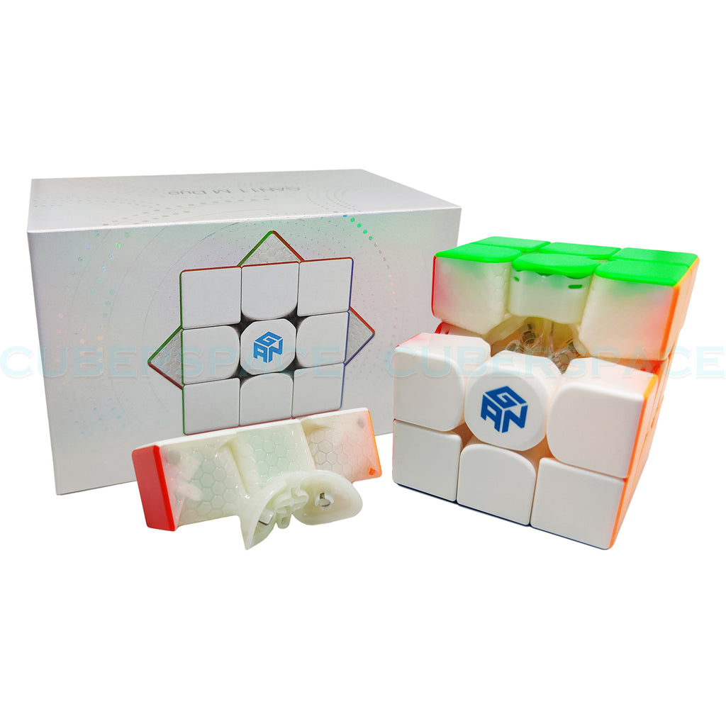 gan11m duo frosted stickerless with cube box and magnets