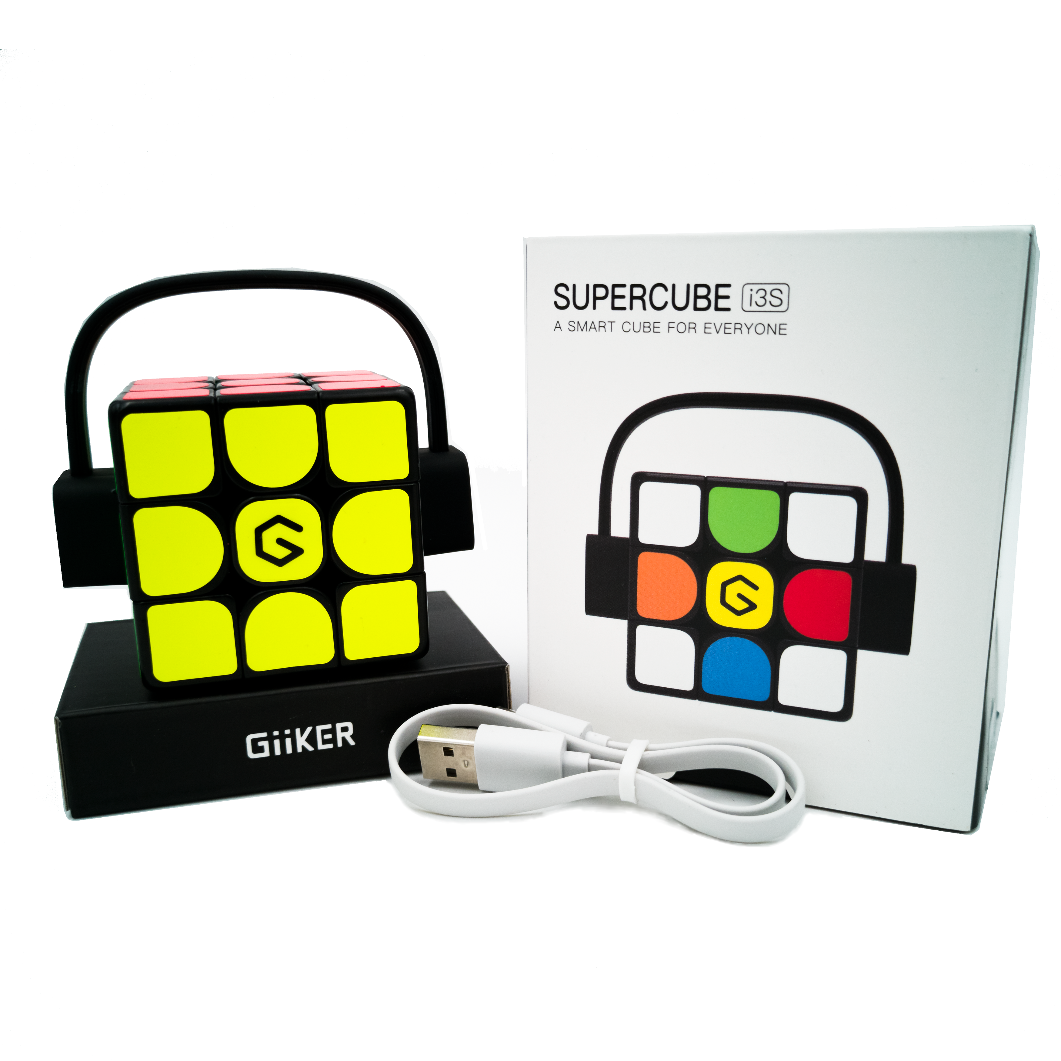 Giiker Electronic Bluetooth Speed Cube i3s, Real-time Connected Stem Smart Cube 3x3 for All Ages, Companion App Support Online Battle with Cubers